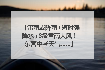 雷雨或阵雨+短时强降水+8级雷雨大风!东营中考天气……