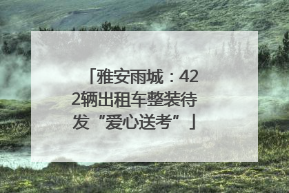 雅安雨城：422辆出租车整装待发“爱心送考”