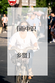 雨中识乡贤