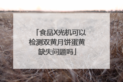 食品X光机可以检测双黄月饼蛋黄缺失问题吗