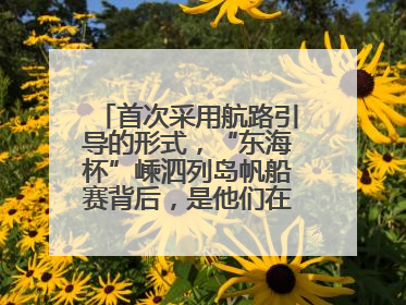 首次采用航路引导的形式，“东海杯”嵊泗列岛帆船赛背后，是他们在保驾护航