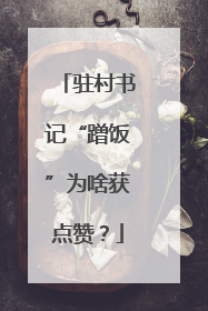 驻村书记“蹭饭”为啥获点赞？