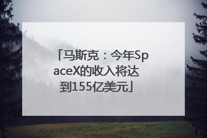 马斯克：今年SpaceX的收入将达到155亿美元
