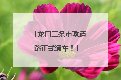 龙口三条市政道路正式通车！