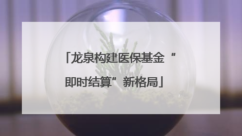 龙泉构建医保基金“即时结算”新格局