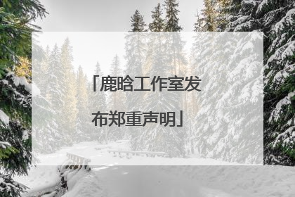 鹿晗工作室发布郑重声明