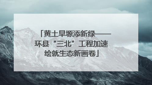 黄土旱塬添新绿——环县“三北”工程加速绘就生态新画卷