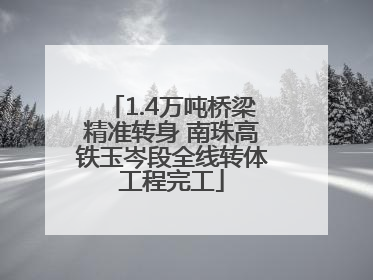 1.4万吨桥梁精准转身 南珠高铁玉岑段全线转体工程完工