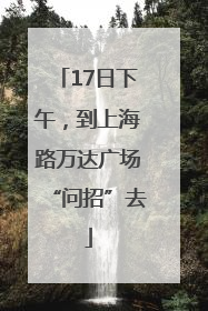 17日下午，到上海路万达广场“问招”去