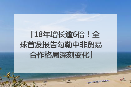 18年增长逾6倍！全球首发报告勾勒中非贸易合作格局深刻变化
