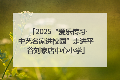 2025“爱乐传习·中艺名家进校园”走进平谷刘家店中心小学