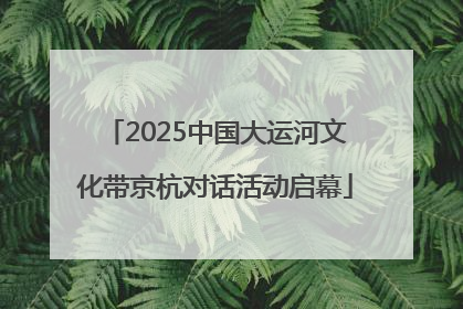 2025中国大运河文化带京杭对话活动启幕