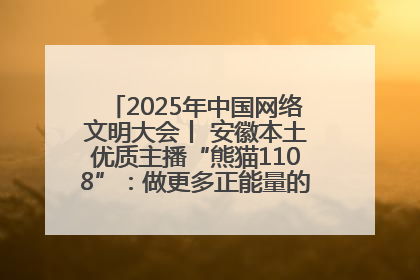 2025年中国网络文明大会丨 安徽本土优质主播“熊猫1108”：做更多正能量的事情 带给大家快乐