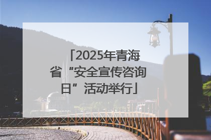 2025年青海省“安全宣传咨询日”活动举行