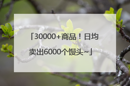 30000+商品！日均卖出6000个馒头~