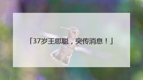37岁王思聪，突传消息！