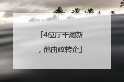 4位厅干履新，他由政转企