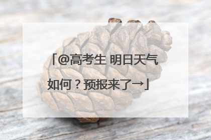 @高考生 明日天气如何？预报来了→