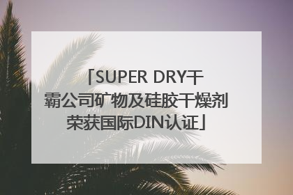 SUPER DRY干霸公司矿物及硅胶干燥剂荣获国际DIN认证